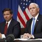Vice President Mike Pence and Florida Gov. Ron DeSantis are among the many speakers at the Road to Majority policy conference in Orlando, Florida, organized by the Faith &amp; Freedom Coalition. (AP Photo/Terry Renna)