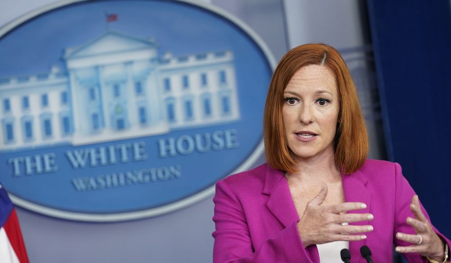 White House press secretary Jen Psaki speaks during the daily briefing at the White House in Washington, Tuesday, June 22, 2021. (AP Photo/Susan Walsh)