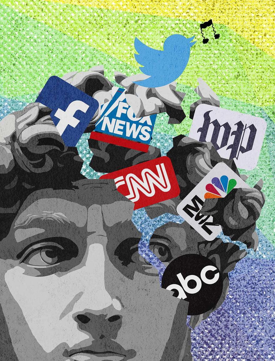 Left embracing fake news and disinformation Illustration by Greg Groesch/The Washington Times