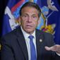 New York Gov. Andrew Cuomo speaks during a news conference, Wednesday, June 23, 2021, in New York. (AP Photo/Mary Altaffer) ** FILE **