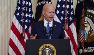 In this June 25, 2021 file photo, President Joe Biden speaks during an event to commemorate Pride Month, in the East Room of the White House in Washington.  New leaders of the American and Israeli governments are resetting their countries&#39; relationship after years of divisiveness. (AP Photo/Evan Vucci, File)