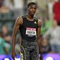 Erriyon Knighton finishes in third during the final in the men&#39;s 200-meter run at the U.S. Olympic Track and Field Trials Sunday, June 27, 2021, in Eugene, Ore. (AP Photo/Ashley Landis) **FILE**