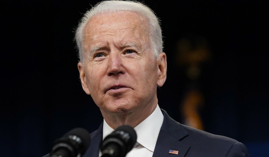 President Joe Biden speaks about the June jobs report in the South Court Auditorium on the White House campus, Friday, July 2, 2021, in Washington. (AP Photo/Patrick Semansky)