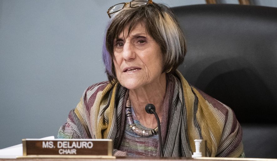 In this Jan. 4, 2020, file photo Rep. Rosa DeLauro, D-Conn., speaks during a hearing on Capitol Hill in Washington. A bipartisan proposal in the U.S. House would ban the farming of mink fur in the United States in an effort to stem possible mutations of the coronavirus, something researchers have said can be accelerated when the virus spreads among animals. The bill introduced this week is an effort from Reps. Rosa DeLauro, D-Conn., and Nancy Mace, R-S.C. It would prohibit the import, export, transport, sale or purchase of mink in the United States. (Al Drago/Pool Photo via AP, File)
