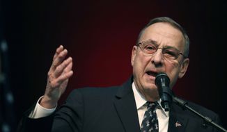 Paul LePage, the former two-term Republican governor, said Monday, July 5, 2021, he’s launching a campaign for another term in Maine’s Blaine House. LePage has been critical of his successor, Democratic Gov. Janet Mills, over fiscal policies and actions during the pandemic. (AP Photo/Robert F. Bukaty, File)