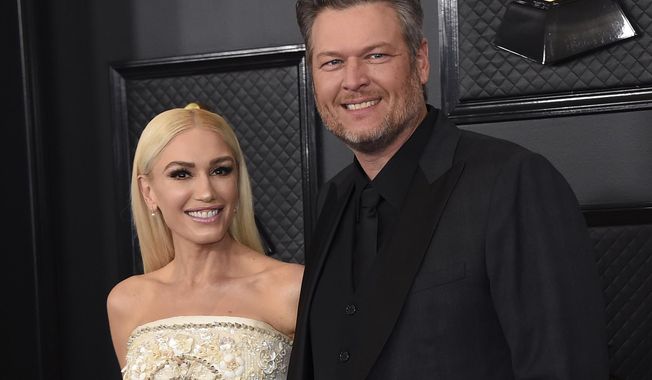 Gwen Stefani and Blake Shelton arrive at the 62nd annual Grammy Awards in Los Angeles. (Photo by Jordan Strauss/Invision/AP, File)