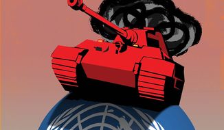 Conquest of the UN by China and Russia Illustration by Linas Garsys/The Washington Times