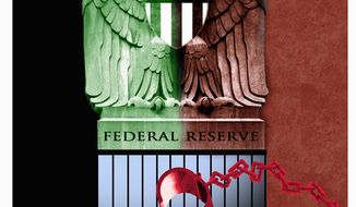 Illustration on the Federal Reserve and SEC by Alexander Hunter/The Washington Times