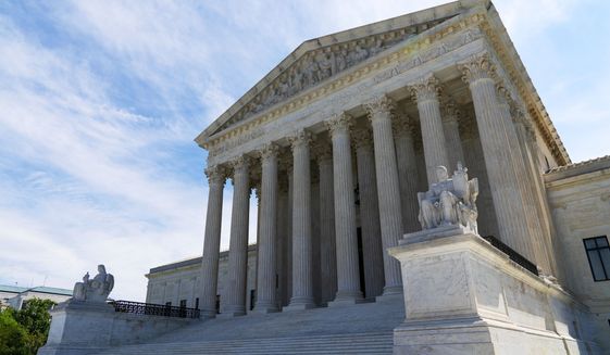 The U.S. Supreme Court is seen on Capitol Hill in Washington, Saturday, July 10, 2021. (AP Photo/Jose Luis Magana)