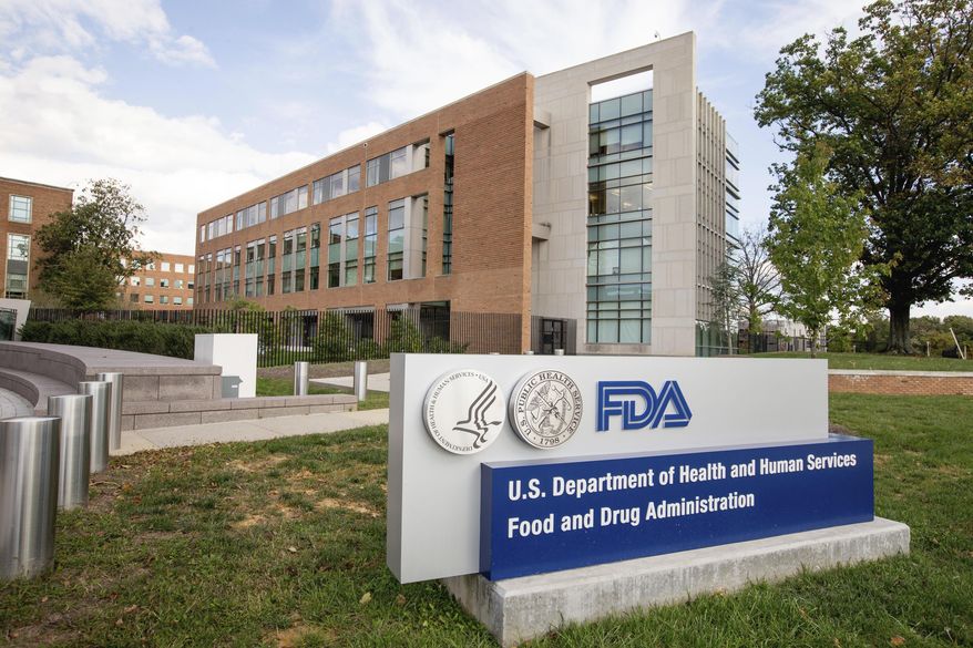 This Oct. 14, 2015, photo shows the Food & Drug Administration campus in Silver Spring, Md. (AP Photo/Andrew Harnik) **FILE**