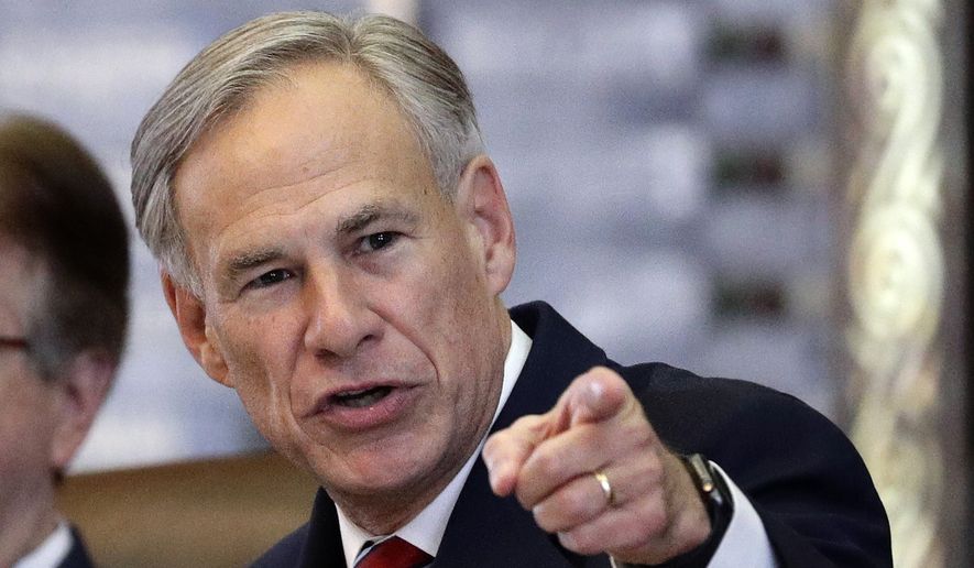 Texas Gov. Greg Abbott appears in the House Chamber in Austin, Texas. New U.S. Labor Dept. data reveals that Republican governors like Abbott excel in returning citizens to work in their states. (AP Photo/Eric Gay)
