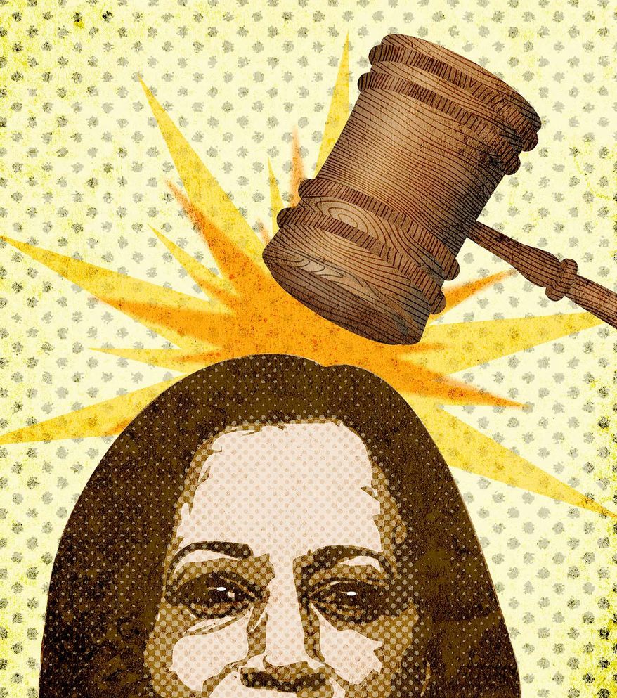 Kamala Harris Clocked by Supreme Court Illustration by Greg Groesch/The Washington Times