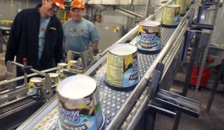FILE — In this March 23, 2010 file photo ice cream moves along the production line at Ben &amp;amp; Jerry&#39;s Homemade Ice Cream, in Waterbury, Vt. Ben &amp;amp; Jerry&#39;s ice cream said Monday, July 19, 2021, it was going to stop selling its ice cream in the occupied Palestinian territories. (AP Photo/Toby Talbot, File)