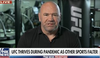 UFC President Dana White discusses the company&#39;s blueprint for success during the COVID-19 pandemic, July 19, 2021. (Image: Fox News video screenshot)