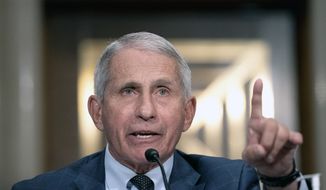 Dr. Anthony Fauci, director of the National Institute of Allergy and Infectious Diseases, testifies before the Senate Health, Education, Labor, and Pensions Committee at the Dirksen Senate Office Building in Washington on Tuesday, July 20, 2021. (Stefani Reynolds/The New York Times via AP, Pool)