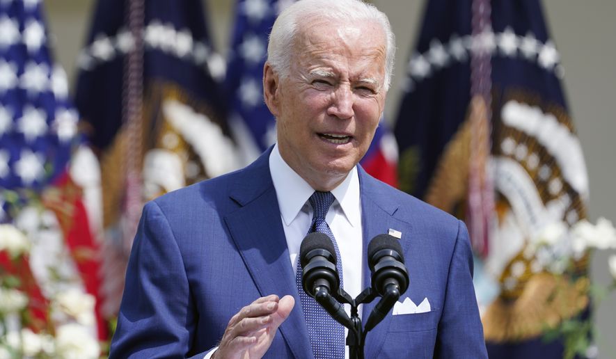 President Joe Biden speaks during an event in the Rose Garden of the White House in Washington, Monday, July 26, 2021, to highlight the bipartisan roots of the Americans with Disabilities Act and marking the law&#39;s 31st anniversary. (AP Photo/Susan Walsh)