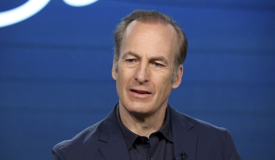 In this Jan. 16, 2020, file photo, Bob Odenkirk speaks at the AMC&#x27;s &quot;Better Call Saul&quot; panel during the AMC Networks TCA 2020 Winter Press Tour in Pasadena, Calif. Odenkirk collapsed on the show&#x27;s New Mexico set Tuesday, July 27, 2021, and had to be hospitalized. (Photo by Willy Sanjuan/Invision/AP, File)
