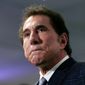 This March 15, 2016, file photo, shows casino mogul Steve Wynn at a news conference in Medford, Mass. The Biden administration on Tuesday sued hotelier Stephen Wynn to force him to register as a foreign agent under the Foreign Agents Registration Act. (AP Photo/Charles Krupa, File)