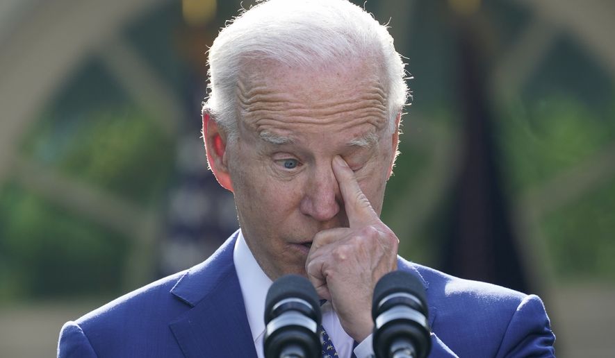 President Joe Biden speaks before he signs a bill in the Rose Garden of the White House, in Washington, Thursday, Aug. 5, 2021, that awards Congressional gold medals to law enforcement officers that protected members of Congress at the Capitol during the Jan. 6 riot. (AP Photo/Susan Walsh)