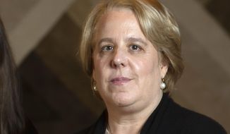 Roberta Kaplan poses for a photo in Atherton Calif., Tuesday, Nov. 12, 2019. The Time&#39;s Up leader resigned Monday, Aug. 9, 2021, over fallout from her work advising Gov. Andrew Cuomo&#39;s administration when he was first hit with sexual harassment allegations last year. Kaplan cited her work counseling Cuomo and his former top aide, Melissa DeRosa, through the attorney general&#39;s investigation, according to The New York Times. (AP Photo/D. Ross Cameron, File)