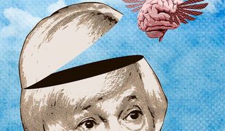 Government Employee Brain Loss and Yellen&#39;s Economy Illustration by Greg Groesch/The Washington Times