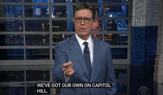 Stephen Colbert discusses chaos in Afghanistan while likening former President Trump&#39;s supporters to the Taliban, Aug. 16, 2021. (Image: CBS, &quot;The Late Show with Stephen Colbert,&quot; video screenshot)