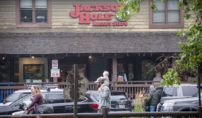 This Aug. 18, 2021 shows the Jackson Hole Resort Store downtown Jackson, Wyo. The outdoor clothing and gear company Patagonia has decided to quit supplying Jackson Hole Mountain Resort with its products, fallout from the resort owner Jay Kemmerer&#x27;s support of the House Freedom Caucus. The resort, which is Patagonia&#x27;s largest single customer in the Jackson Hole area, operates retail stores in Teton Village and the town of Jackson. The outdoor gear and clothing company Patagonia has stopped providing its merchandise for sale at a Wyoming ski resort to protest the owners&#x27; sponsorship of a Republican fundraiser featuring Marjorie Taylor Greene and other core supporters of former President Donald Trump. (Bradly J. Boner/Jackson Hole News &amp; Guide via AP)