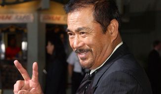 In this Sept. 29, 2003, file photo, Japanese actor Sonny Chiba arrives for the premiere of the film &amp;quot;Kill Bill: Volume 1&amp;quot; at the Grauman&#39;s Chinese Theatre in the Hollywood section of Los Angeles. Chiba, known in Japan as Shinichi Chiba, who wowed the world with his martial arts skills, acting in more than 100 films, including “Kill Bill,” has died late Thursday, Aug. 19, 2021. He was 82. (AP Photo/Kevork Djansezian, File)