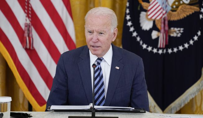 President Joe Biden speaks during a meeting about cybersecurity, in the East Room of the White House, Wednesday, Aug. 25, 2021, in Washington. (AP Photo/Evan Vucci)