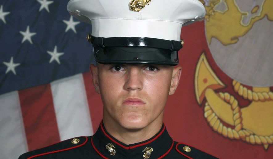 This undated photo released by the 1st Marine Division, Camp Pendleton/U.S. Marines shows Marine Corps Lance Cpl. Rylee J. McCollum, 20, of Jackson, Wyo Eleven Marines, one Navy sailor and one Army soldier were among the dead, while 18 other U.S. service members were wounded in Thursday Aug. 26, bombing, which was blamed on Afghanistan&#x27;s offshoot of the Islamic State group. (U.S. Marines via AP)