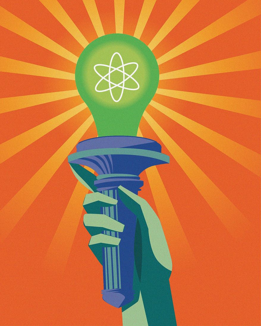 Illustration on the importance of Uranium on U.S. energy independence by Linas Garsys/The Washington Times