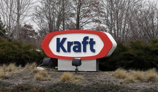This Wednesday, March 25, 2015, file photo shows the Kraft logo outside of the company&#x27;s headquarters in Northfield, Ill.   Kraft Heinz Co. is agreeing to pay $62 million to settle charges of improper accounting of what it once claimed were cost savings. Two former senior executives have agreed to pay civil penalties. The Securities and Exchange Commission said Friday, Sept. 3, 2021,  that from late 2015 through 2018, Kraft boasted about cost savings that were actually unearned discounts and gave false reports about contracts with suppliers.   (AP Photo/Nam Y. Huh, File)