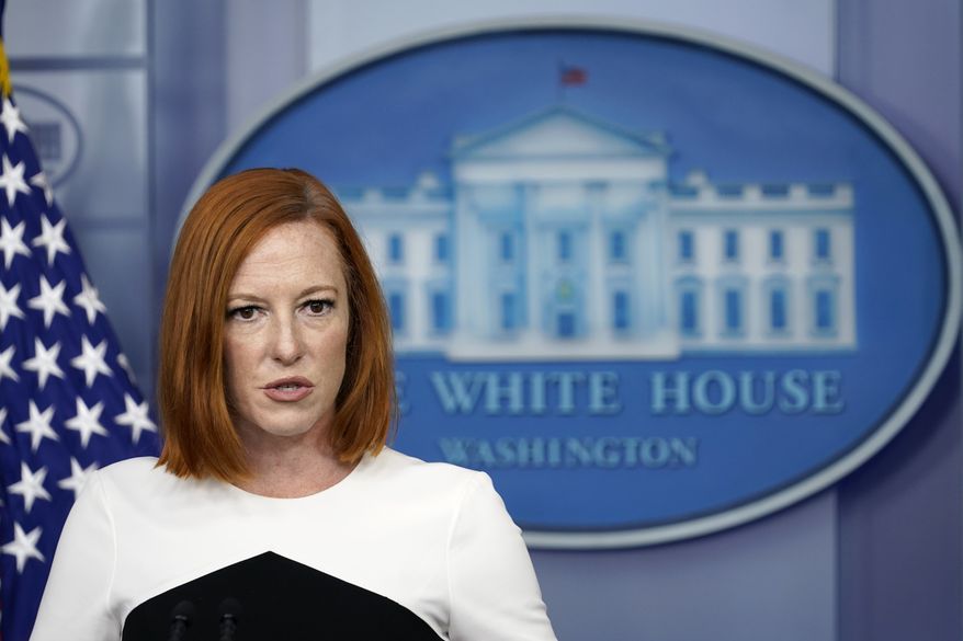 White House press secretary Jen Psaki speaks during the daily briefing at the White House in Washington, Wednesday, Sept. 8, 2021. (AP Photo/Susan Walsh)