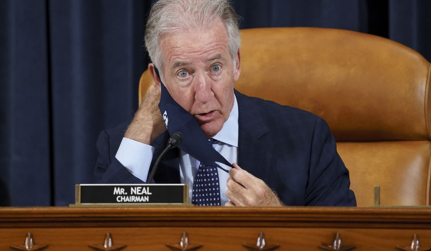 House Ways and Means Committee Chairman Richard Neal, D-Mass., presides over a markup hearing to craft the Democrats&#39; Build Back Better Act, massive legislation that is a cornerstone of President Joe Biden&#39;s domestic agenda, at the Capitol in Washington, Thursday, Sept. 9, 2021. (AP Photo/J. Scott Applewhite) **FILE**