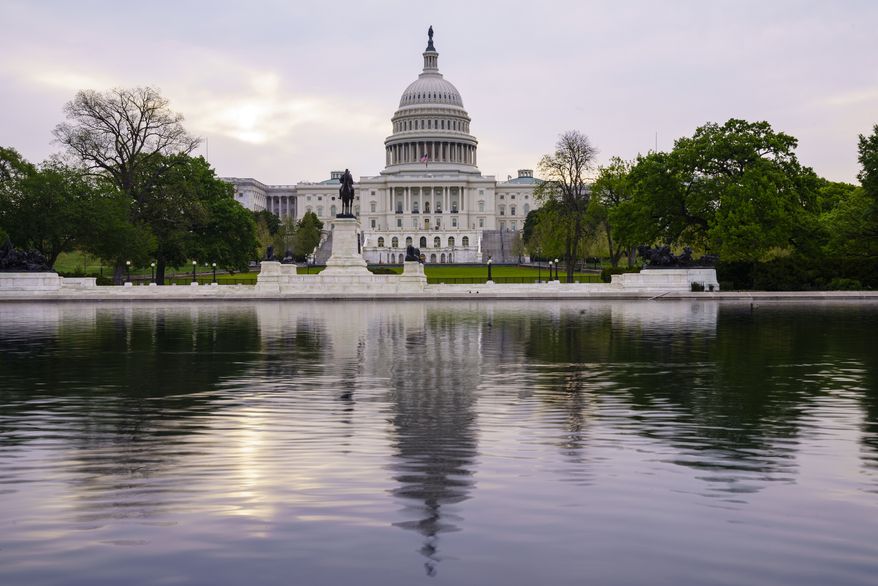 This April 28, 2021, file photo shows the U.S. Capitol building in Washington. (AP Photo/J. Scott Applewhite, File) **FILE**