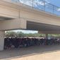 More than 4,500 people are staying in an impromptu migrant camp under a bridge in Del Rio, Texas. (Courtesy of the Val Verde County Sheriff&#x27;s Office)