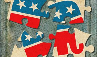 GOP Divided Puzzle Illustration by Greg Groesch/The Washington Times