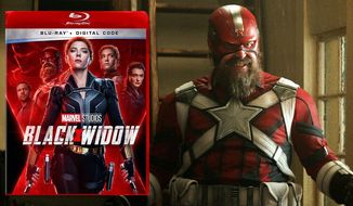 Soviet super soldier Alexei Shostakov aka Red Guardian (David Harbour) makes his debt in the Marvel Cinematic Universe in &quot;Black Widow,&quot; now available in the Blu-ray format from Walt Disney Studios Home Entertainment.