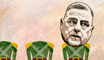 General Mark Milley Tin Soldier Illustration by Greg Groesch/The Washington Times