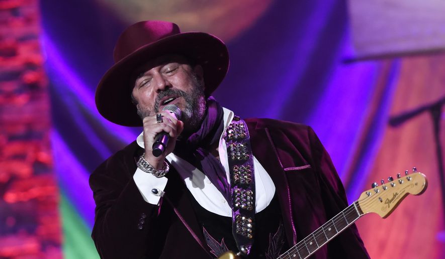 Raul Malo of The Mavericks performs at the Americana Honors & Awards show Wednesday, Sept. 22, 2021, in Nashville, Tenn. (AP Photo/Mark Zaleski) ** FILE **