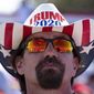 Frank Garner waits for the start of former President Donald Trump&#39;s Save America rally in Perry, Ga., on Saturday, Sept. 25, 2021. (AP Photo/Ben Gray)