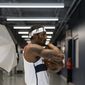 Washington Wizards guard Bradley Beal (3) poses during the NBA basketball team&#39;s Media Day, Monday, Sept. 27, 2021, in Washington. (AP Photo/Alex Brandon)