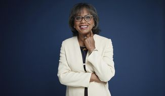 Anita Hill poses for a portrait in New York on Sept. 21, 2021 to promote her book, &amp;quot;Believing: Our Thirty-Year Journey to End Gender Violence,&amp;quot; releasing on Sept. 28. (Photo by Taylor Jewell/Invision/AP)
