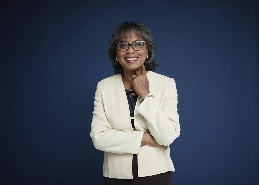 Anita Hill poses for a portrait in New York on Sept. 21, 2021 to promote her book, &amp;quot;Believing: Our Thirty-Year Journey to End Gender Violence,&amp;quot; releasing on Sept. 28. (Photo by Taylor Jewell/Invision/AP)