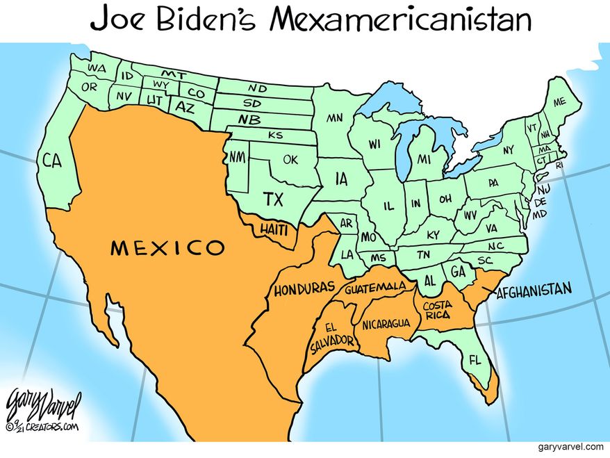 Joe Biden&#39;s Mexamericanistan (Illustration by Gary Varvel for Creators Syndicate)