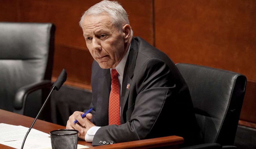 Rep. Ken Buck, R-Colo., asks questions during a House Judiciary Committee hearing on proposed changes to police practices and accountability on Capitol Hill, Wednesday, June 10, 2020, in Washington. (Greg Nash/Pool via AP) **FILE**