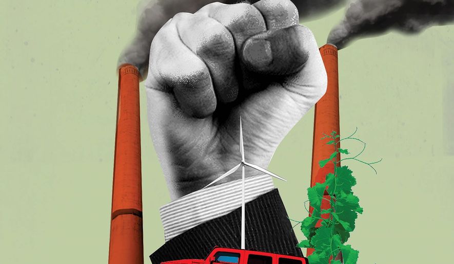 The Climate Path to Communits Power Illustration by Linas Garsys/The Washington Times