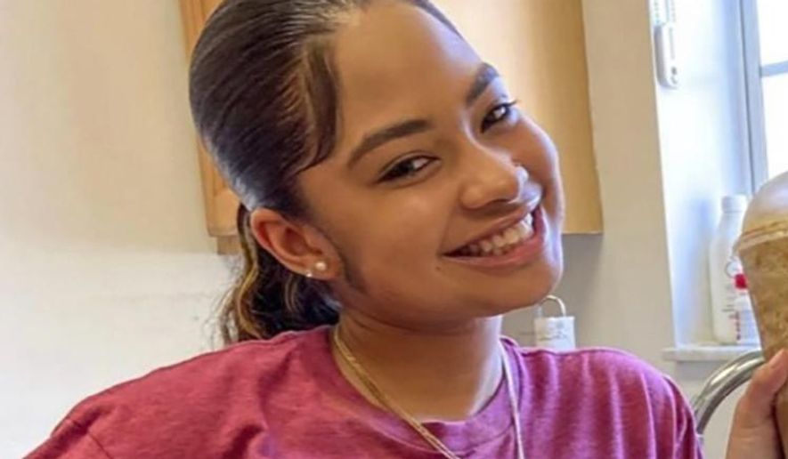 This photo provided by Orange County Sheriff's Office shows Miya Marcano in Orlando, Fla. A crowd of more than 50 prayed on Tuesday, Sept. 28, 2021 evening for the safe return of Miya Marcano. The Orange County Sheriff's Office says she disappeared Friday shortly after 27-year-old maintenance worker Armando Caballero was seen letting himself into her apartment with a master key. (Orange County Sheriff's Office via AP)