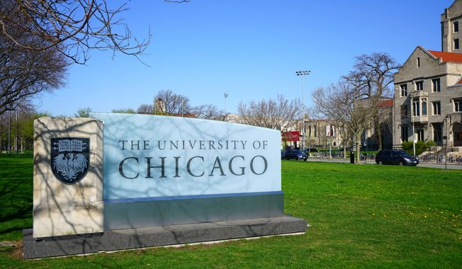 Campus of the University of Chicago, located in the Hyde Park neighborhood of Chicago, Illinois. (EQRoy / Shutterstock.com) *FILE*