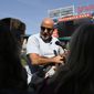 Washington Nationals general manager Mike Rizzo talks to the media before a baseball game against the Boston Red Sox, Sunday, Oct. 3, 2021, in Washington. (AP Photo/Nick Wass) ** FILE **